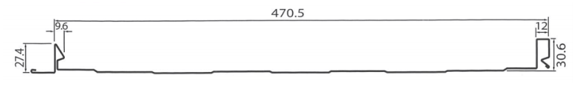 징크강판 — 470폭/370폭(골판/평판) — 징크강판-대(골판)